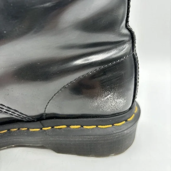 Dr. Martens 1460 Women's US 8 Black Patent Leather 8-Eye Lace-Up Combat Boots - Picture 9 of 16